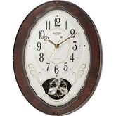 Fast Furnishings Wood Frame Pendulum Wall Clock Melodies